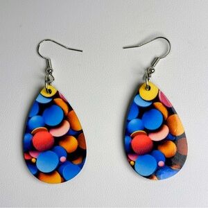 Multicolor Bubble Teardrop Earrings